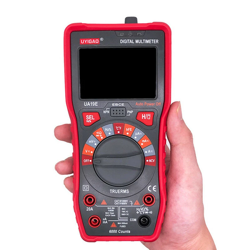 UYIGAO UA19E Handheld Multimeter - High-Precision Digital with 360° VR Screen & Analog Bar - Image 2