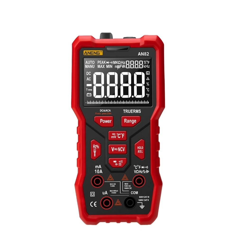 ANENG AN82 Digital Multimeter - True RMS 9999 Count | NCV, Capacitor & Diode Tester - Image 3