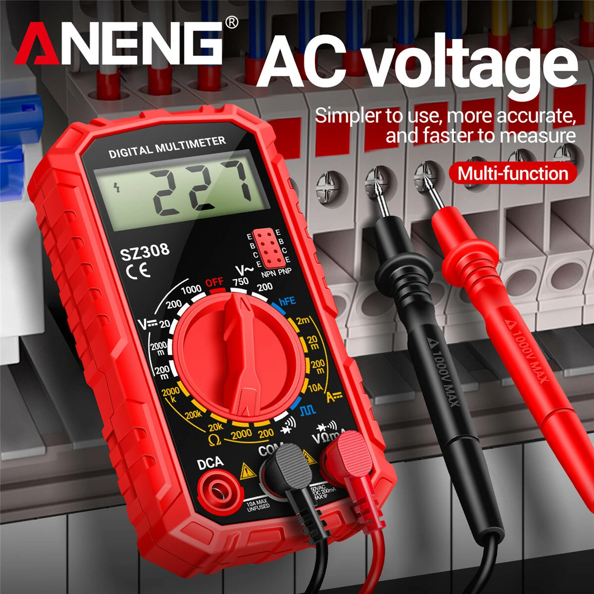 ANENG Professional Digital Multimeter | High Precision AC/DC Voltage Tester | Low Battery Indicator - Image 4