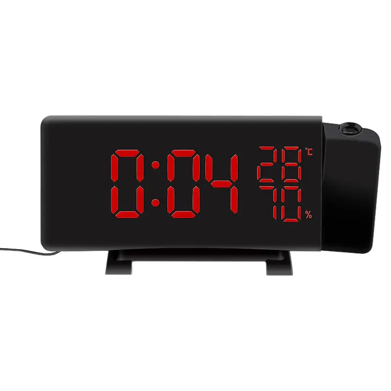 TS-5210 Digital Thermometer Hygrometer | 3-Color Projection | LED Display | Temp & Humidity | FM Radio | Time Clock - Image 4