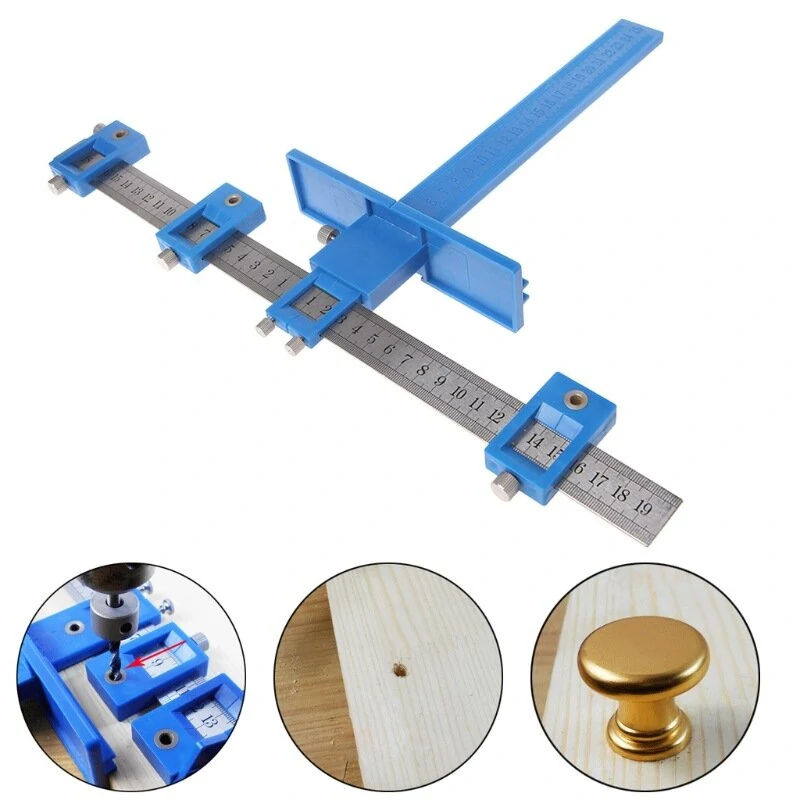 Woodworking Drill Punch Locator Jig | Cabinet Handle & Knob Hole Guide Tool - Image 2