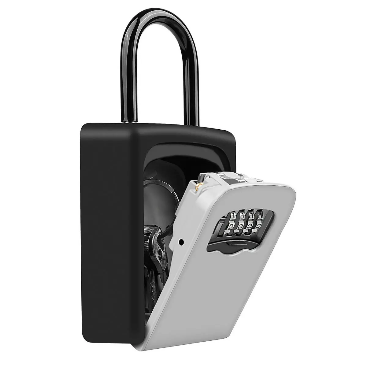 4 Digit Combination Lock Box - Key Storage Case & Code Padlock Organizer - Image 4