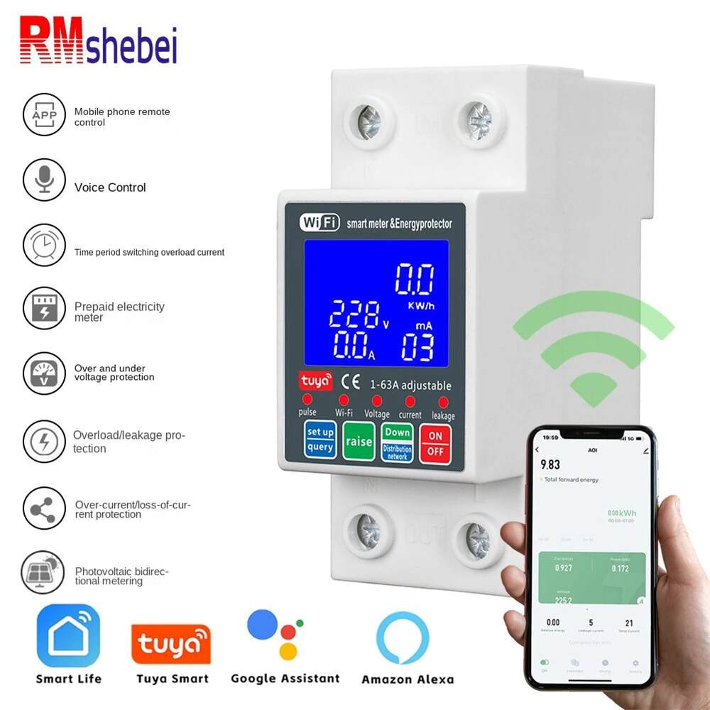 WiFi Smart Circuit Breaker 63A 230V | 6kA Overcurrent & Leakage Protection - Image 2