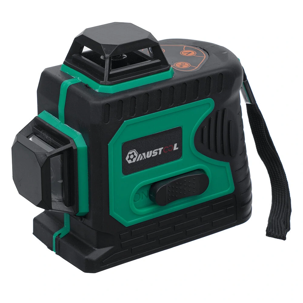 MUSTOOL 3D Green Laser Level - 12 Lines 360° Horizontal & Vertical with 2 Batteries - Image 3