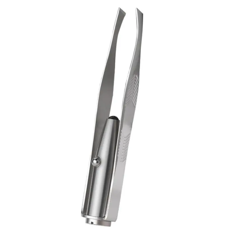 LED Eyebrow Tweezer With Light - Portable Stainless Steel Hair Removal Tool | Makeup - Image 2