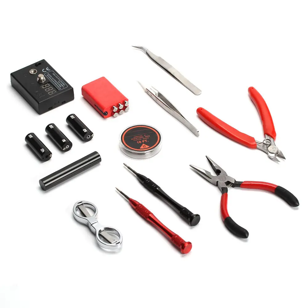 V2 DIY Vape Kit - 521 Mini Tab Ceramic Tweezer & Heat Wire Pliers Tool Bag - Image 2