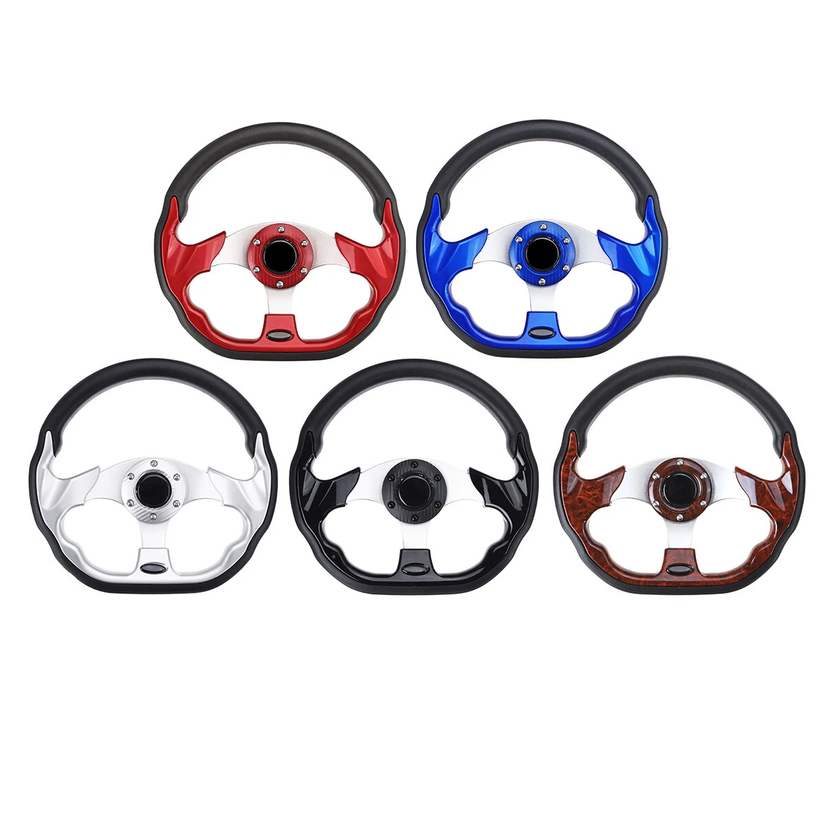 Universal Leather Racing Steering Wheel - 320mm Sports Drifting Design - Image 2
