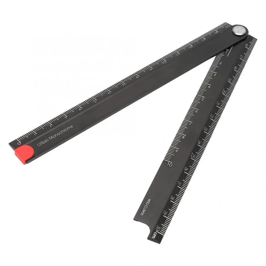 Aluminum Alloy Folding Ruler | 0-300mm Portable Angle Ruler | 90 Degree Metal Stationery - Image 4