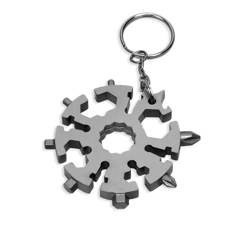 20 in 1 EDC Screwdriver Keychain | Portable Snowflake Multi-Tool & Wrench - Image 4