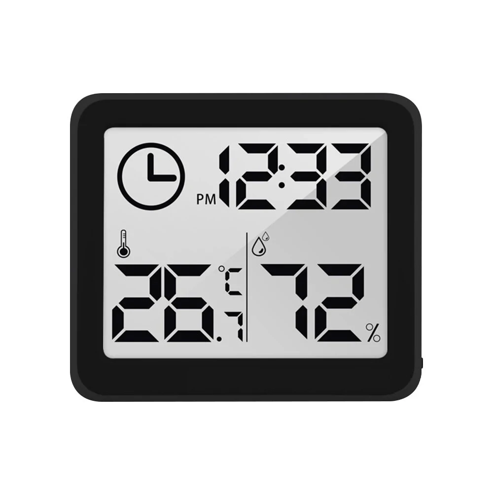 Smart Digital Thermometer Hygrometer - 3.2 Inch LCD Display - Automatic Temperature Humidity Monitor - Image 2