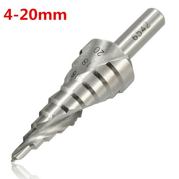 HSS Hex Shank Step Drill Bit | 4-32mm Cone Cutter | Spiral Groove - Image 5
