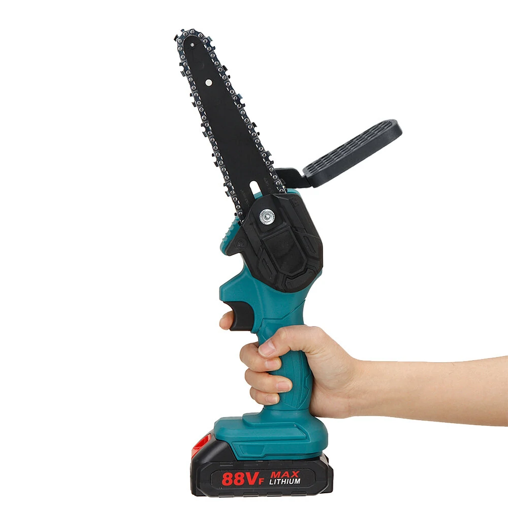 6 Inch 1200W Cordless Electric Chain Saw - 2 Battery & AU Plug | Pruning Woodworking Cutter Tool - Image 5
