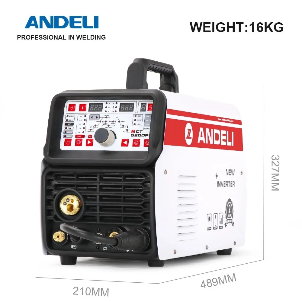 ANDELI MCT-520DPC 5-in-1 Welding Machine | TIG CUT MIG MMA Flux | Gasless - Image 4