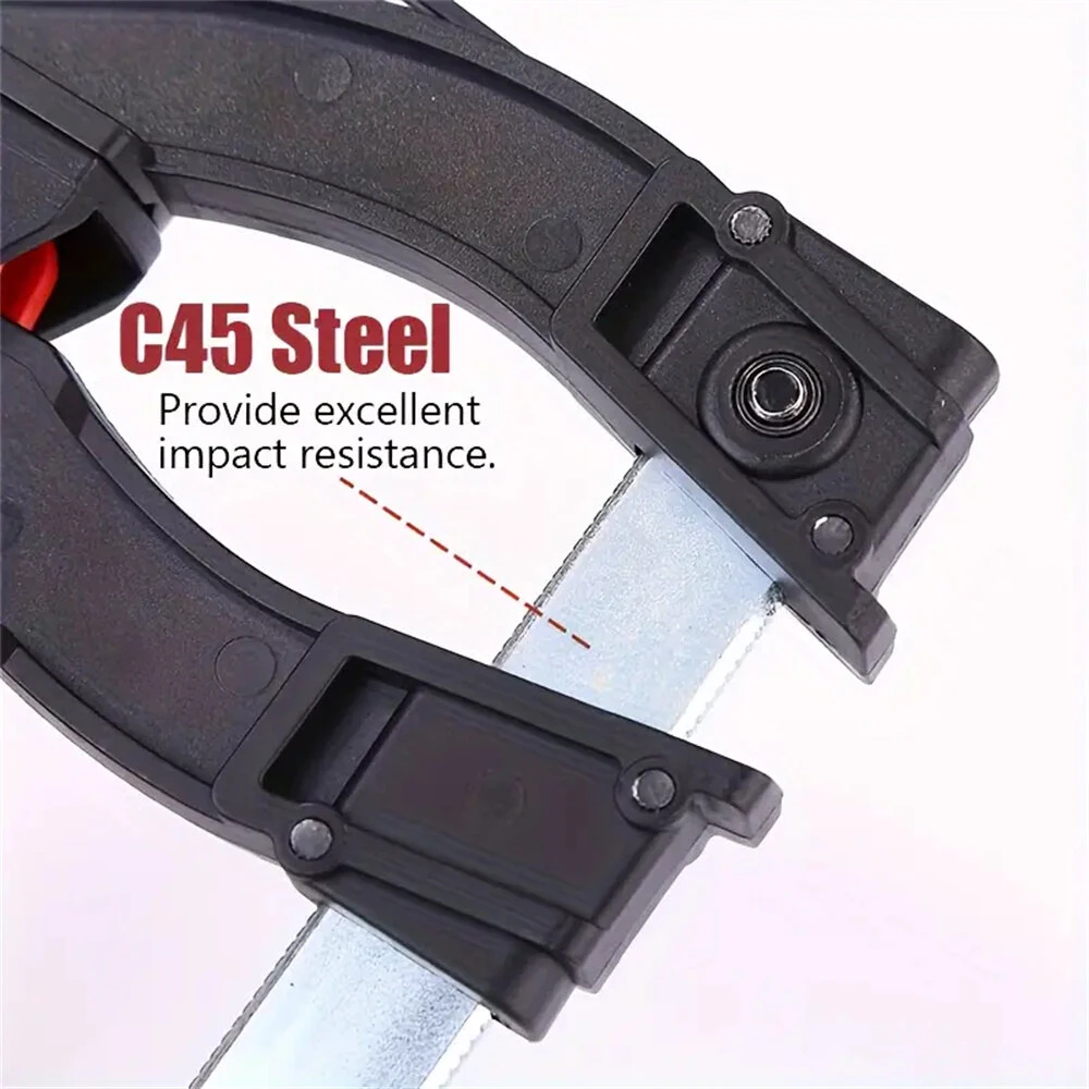 Quick-Grip Heavy Duty F Clamp | 60KG Force, 100-300mm Range | 120° Adjustable for Woodworking & Metalworking - Image 4
