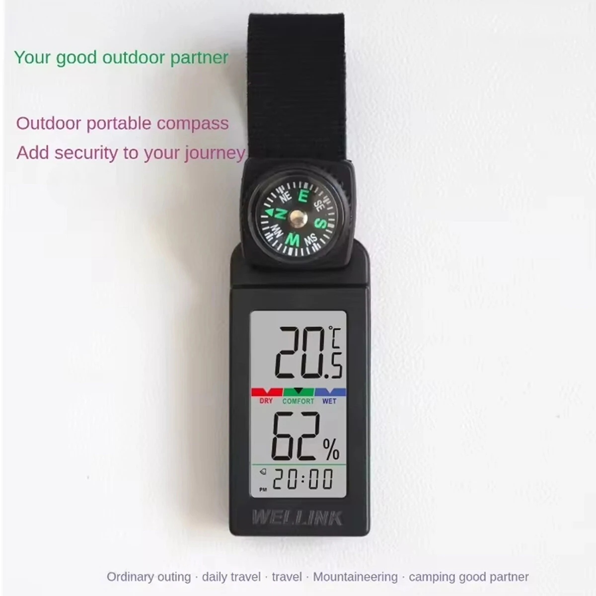 Wellink Digital Thermometer Hygrometer | Portable LCD with High Precision Sensor for Home Outdoor Vehicle - Image 3