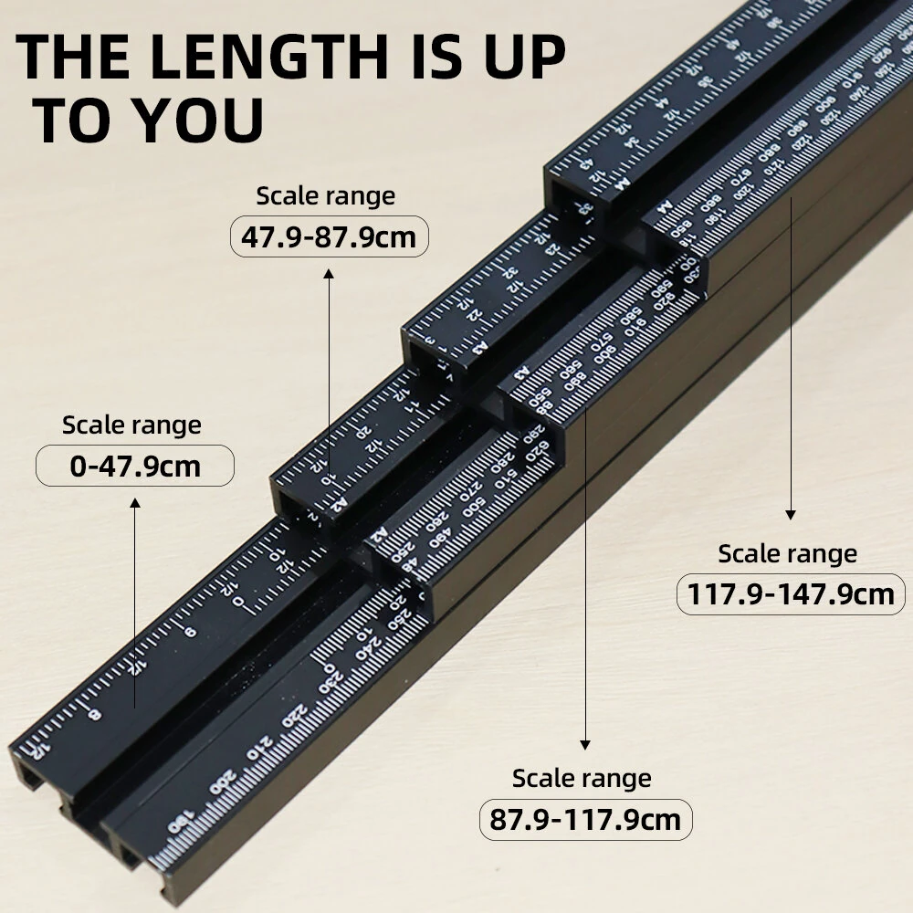 ENJOYWOOD Track Saw Parallel Guide System | 0-147.9cm Range with Micro Adjustable Flip Stop | Compatible with Makita Festool Milwaukee - Image 5