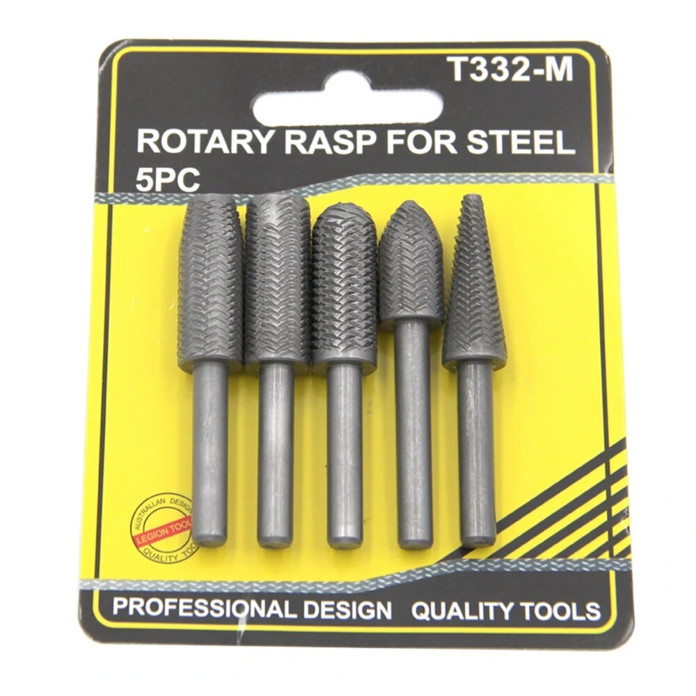 5pcs 6mm Shank Carbide Burr Set - Rotary Rasp & Cutter for Wood & Metal - Image 4