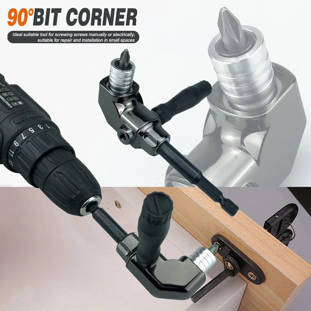 90 Degree Turning Universal Screwdriver - Quick Release Hex Adapter for Hard-to-Reach Areas | 10-Piece Set - Image 5