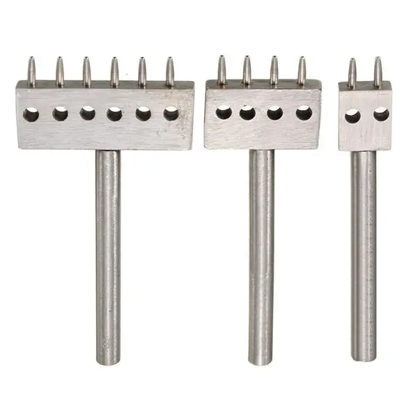 Leather Craft Round Hole Punch Cutter - 8mm Spacing | 2/4/6 Hole Puncher - Image 3
