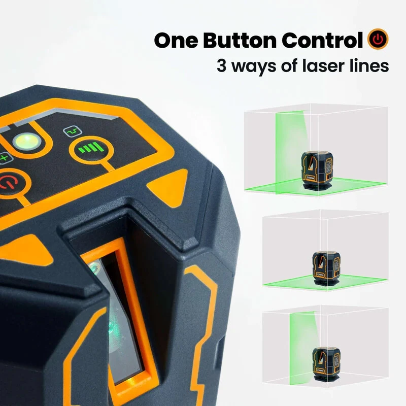 CIGMAN CM-508 Green Laser Level | 5 Lines 360° Horizontal Self-Leveling | 30M Range Rechargeable - Image 2