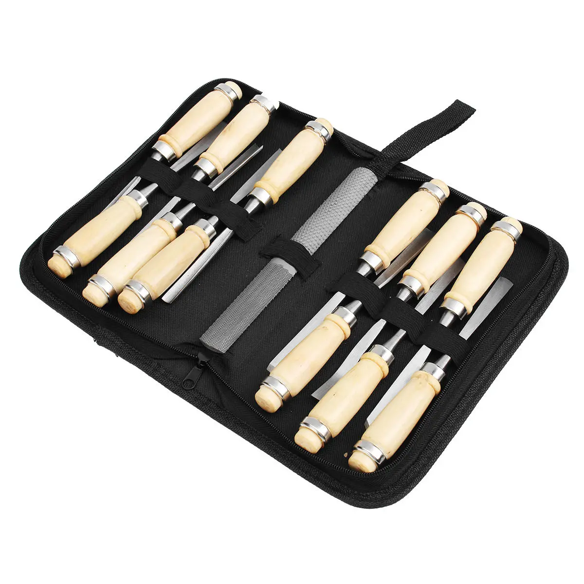 Wood Carving Chisel Set - 14Pcs Professional Woodworking Gouges Kit - Image 4