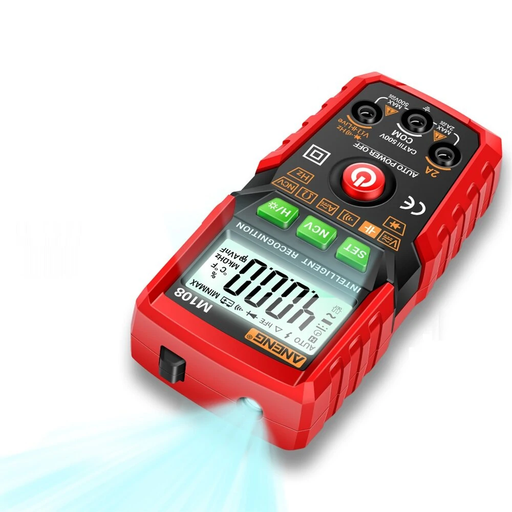 ANENG M108 Digital Multimeter | True RMS Auto-Ranging 4000 Counts with NCV & Flashlight - Image 4