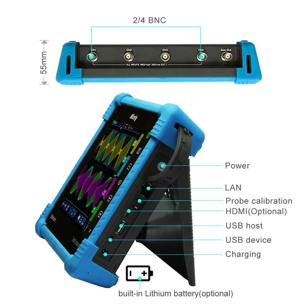 Micsig TO1104 100MHz Digital Oscilloscope | 4CH 8in Touch Screen | 1GSa/s 28Mpts - Image 5