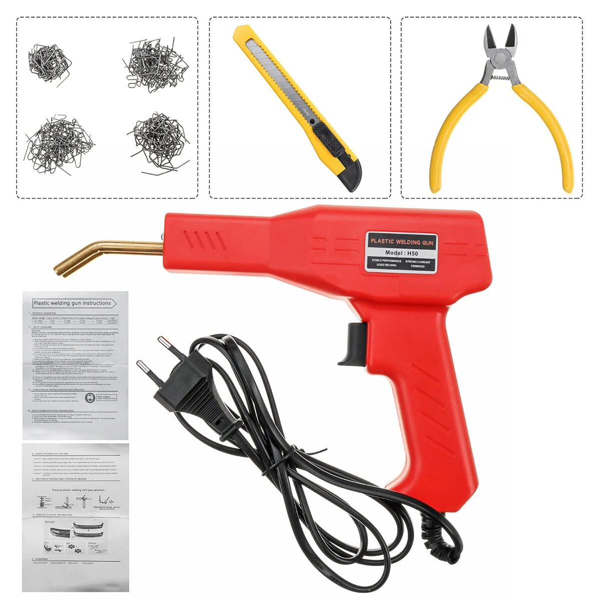 110V/220V Car Bumper Repair Hot Stapler - Plastic Welding Torch & Tool Kit - Image 2