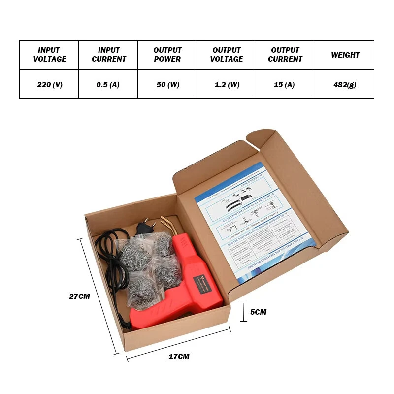 Welding Machine with 200 Staples | 4 Types for Bumper & Plastic Repairs | Soldering Gun - Image 4