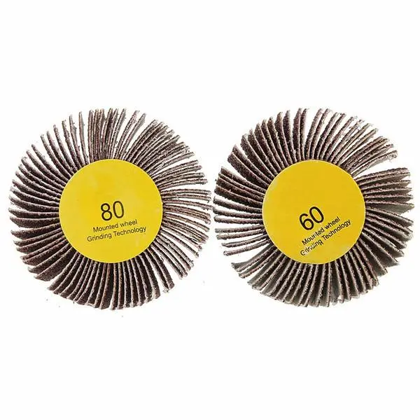 60/80 Grit Flap Wheel Disc | 6mm Shank for Rotary Tool | Abrasive Grinding & Sanding - Image 3