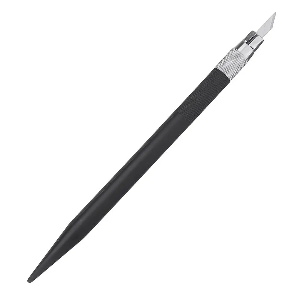 Black DIY Model Art Cutter - Metal Rubber Wood Carving Tool with 12 Blades - Image 3