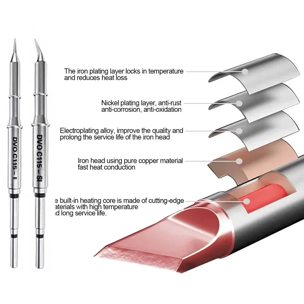 C210 C245 Soldering Iron Tips - Red Copper Quick Heating - For JBC Sugon Aifen Aixun Stations - Image 4