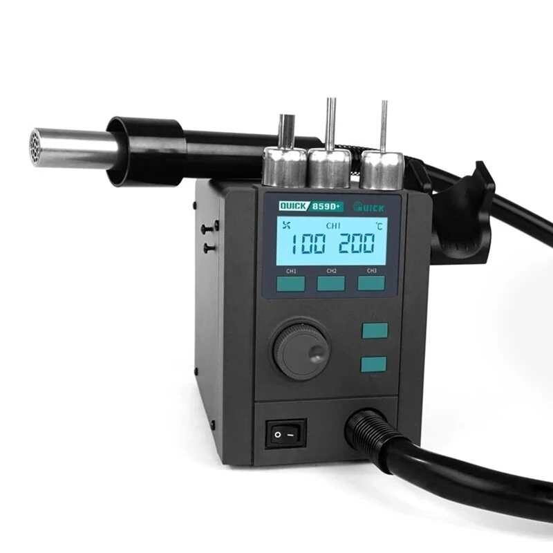 Quick 859D+ Lead-Free Digital Heat Gun Station | BGA SMD PCB Repair Tool - Image 3