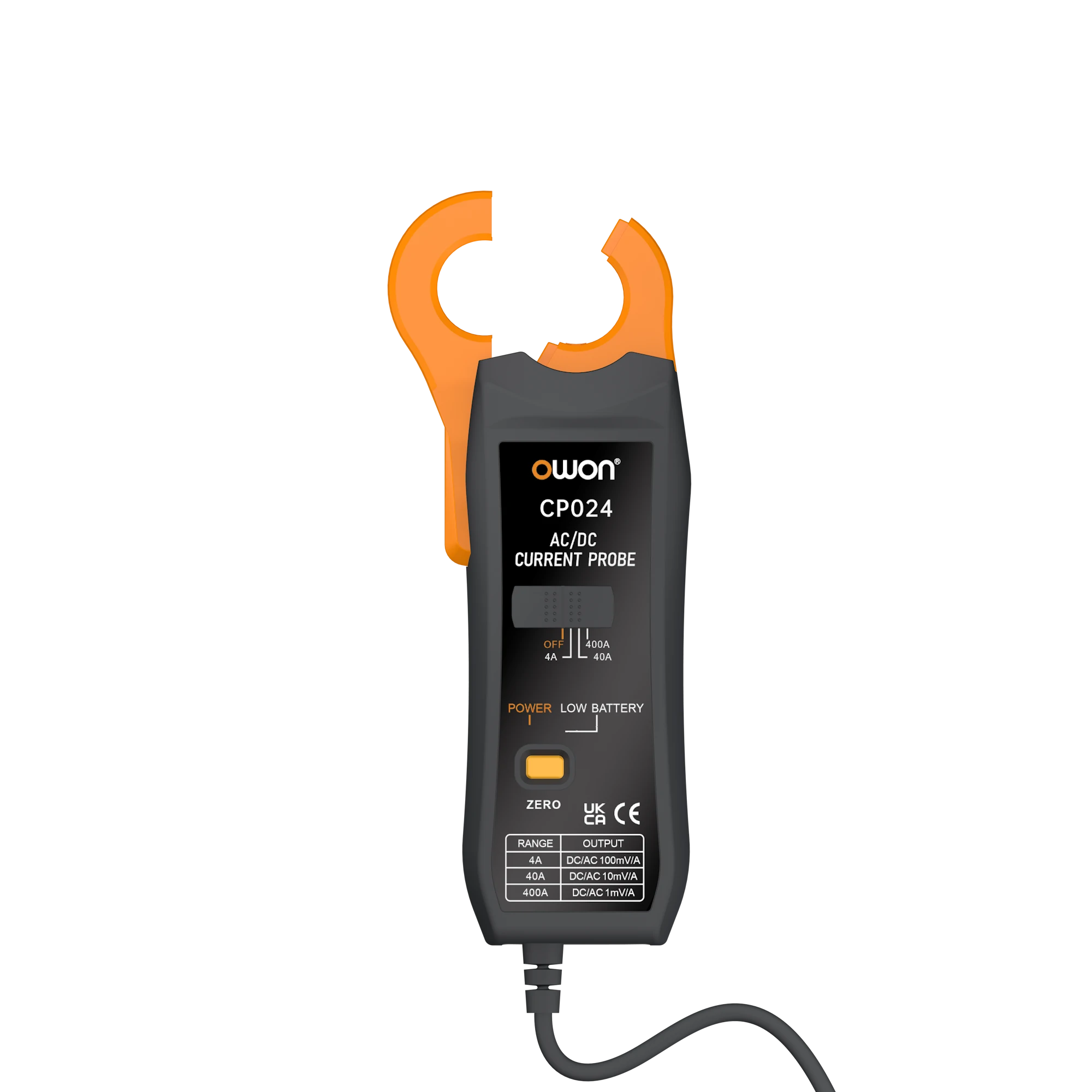 OWON CP024 Current Clamp Probe - 400A 200KHz AC/DC for Oscilloscopes - Image 3