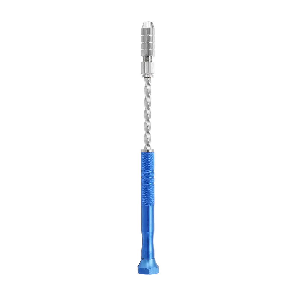 Drillpro Semi-Automatic Mini Hand Drill | 2 Double Side Chucks & 10 Twist Bits - Image 4