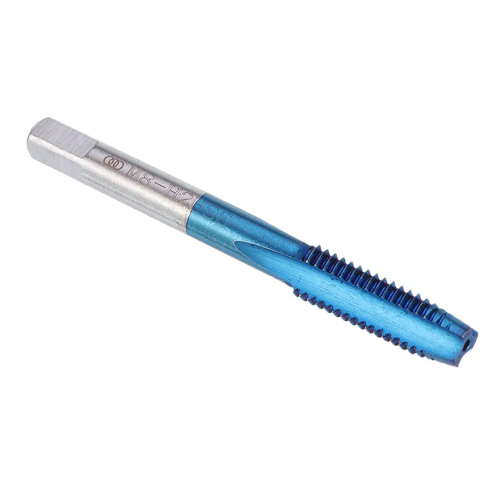 Drillpro M3-M8 Blue Coated Machine Screw Tap Set | 5Pcs Straight Flute Metric - Image 5