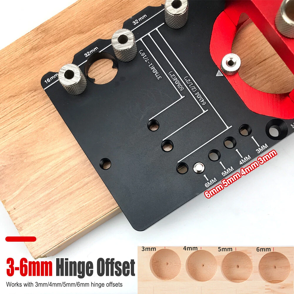 35mm Hinge Punch Locator Jig - Aluminum Alloy Drill Guide for Cabinet Door Installation - Image 3