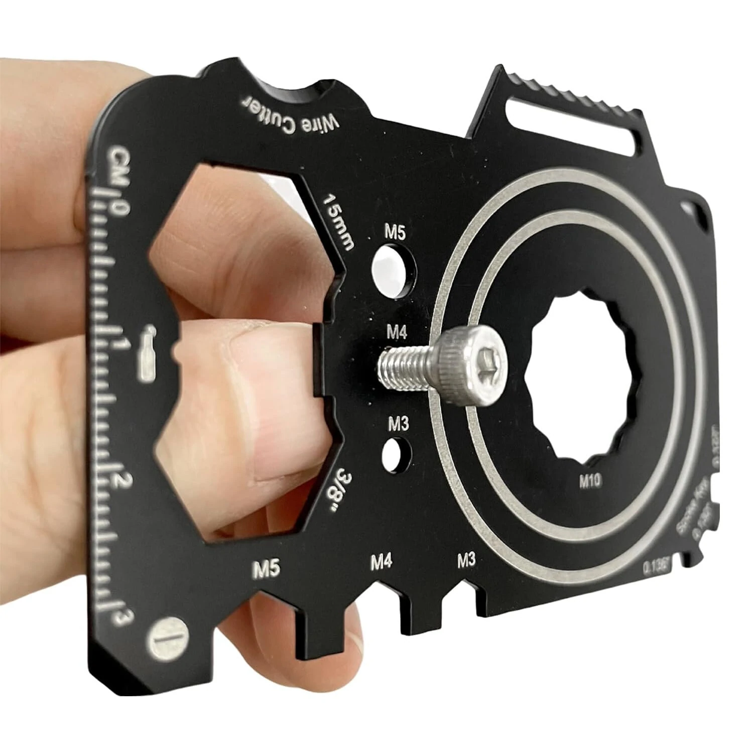21 in 1 Outdoor Survival Card Multitool - EDC Tool for Camping Hiking Fishing | Perfect Gift - Image 2