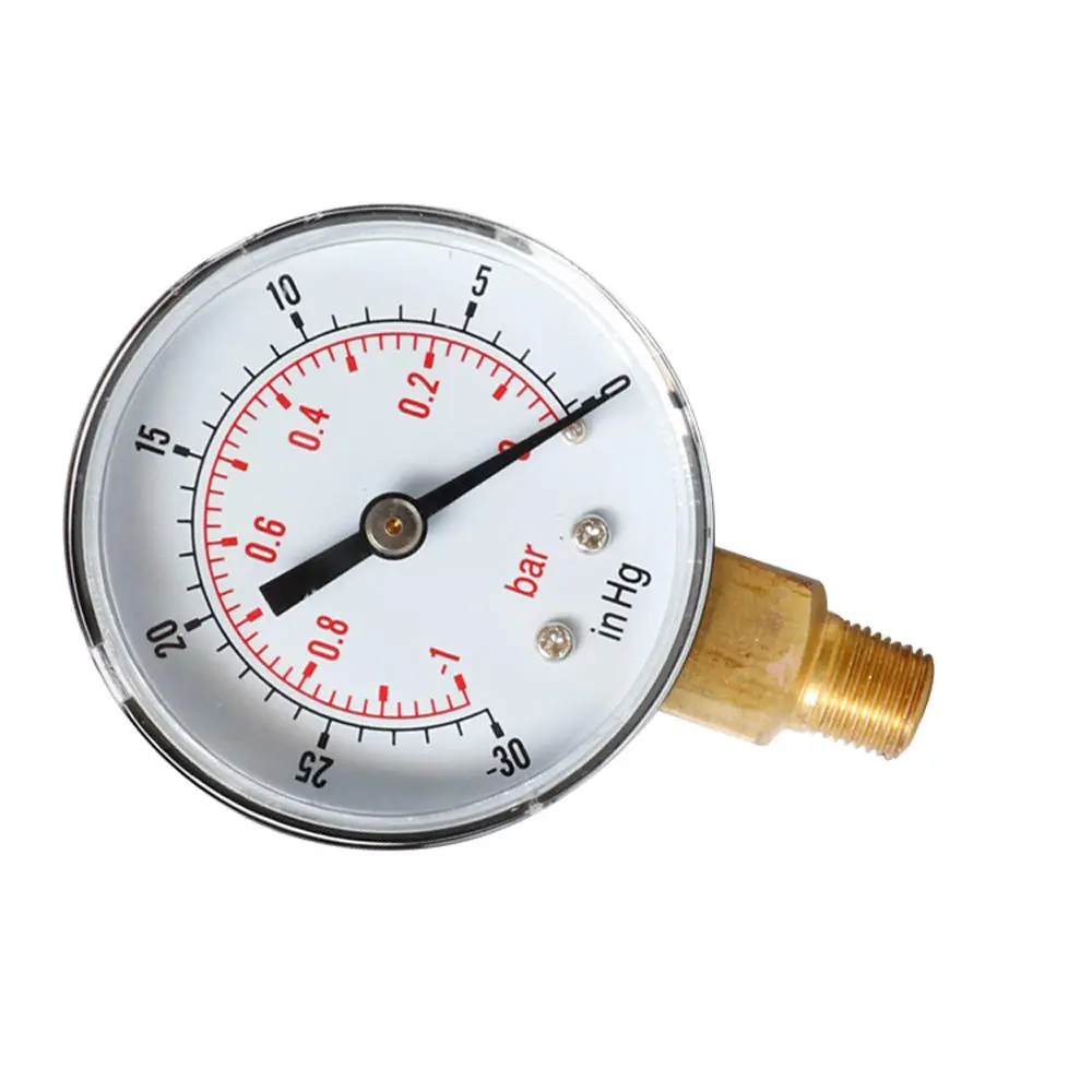 TS-Y50Z Pressure Gauge | 52mm Dial -30/0 psi | 1/8 BSPT Fitting - Image 4