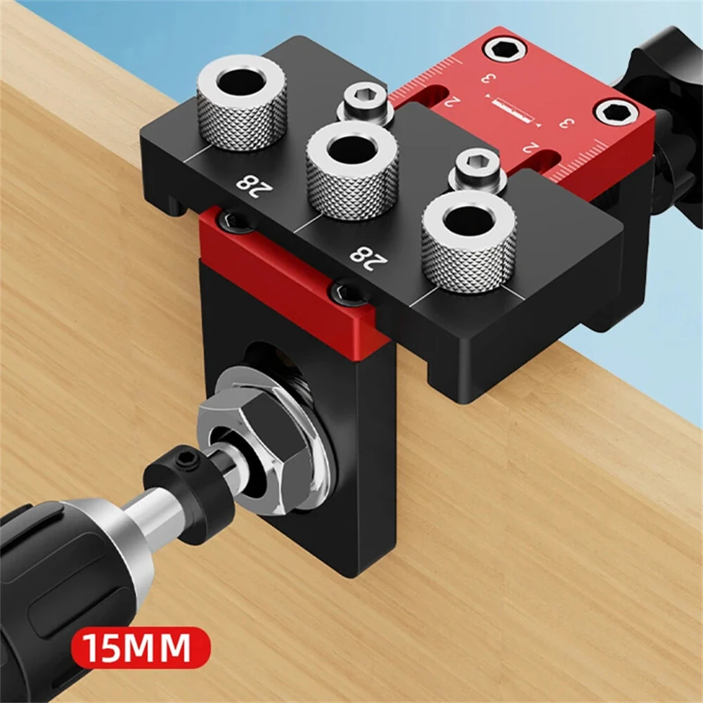 Woodworking 3 in 1 Dowel Jig Drill Kit | Self Centering & Portable | Sturdy Drill Guides - Image 3