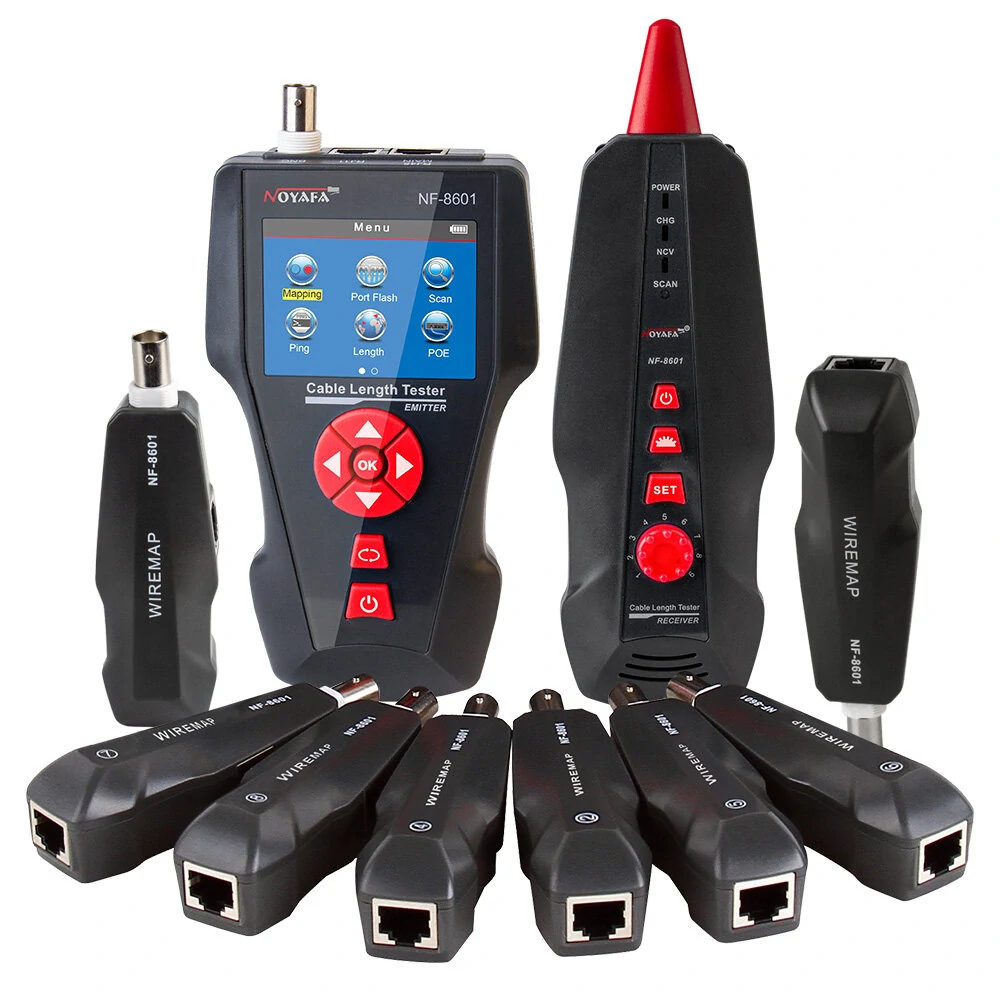 NOYAFA NF-8601 Network Cable Tester - RJ45 CAT6 Tracer with PoE, PING, LCD Display & Length Measurement - Image 5