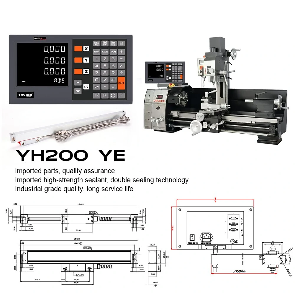 YHSINO YH200-3 Optical Linear Scale | High Precision 150-1000mm | CNC Measurement Tool - Image 4