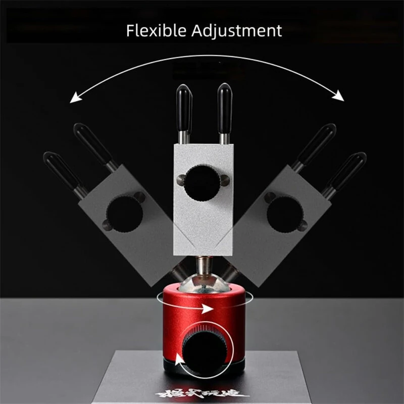 Spherical Rotating Bench Vise - 360° Clamp with Metal Base & Silicone Sleeves - Image 3