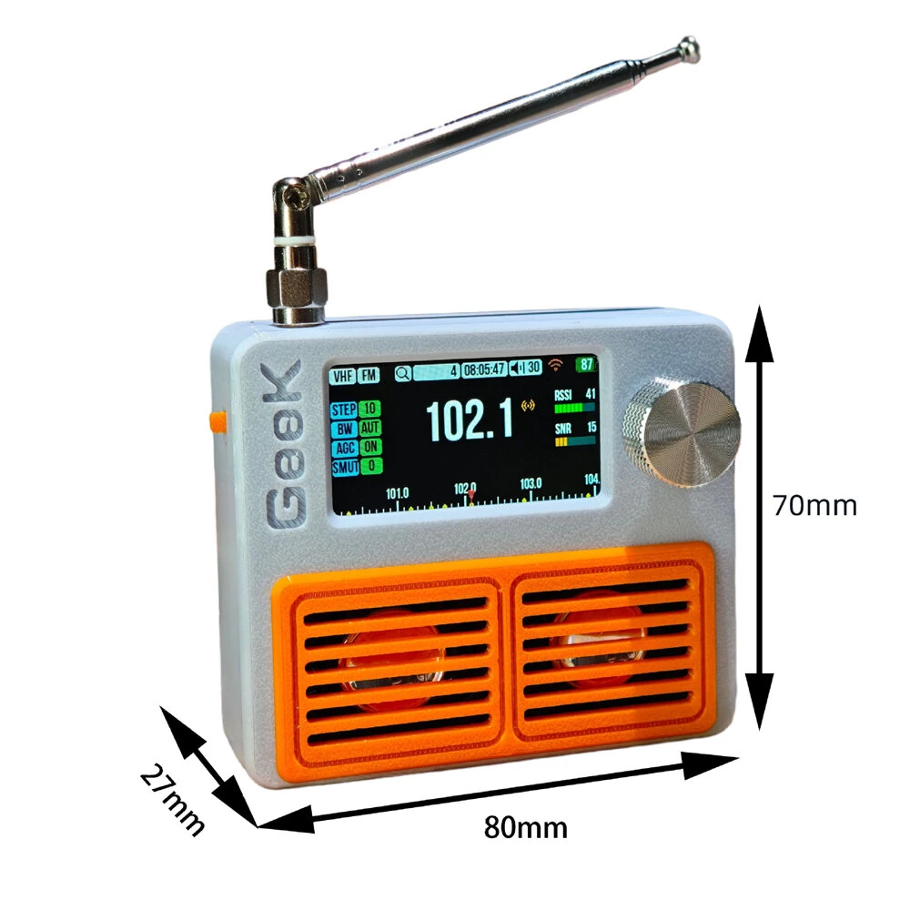 Si4732 Pro Portable Radio - Full Band Stereo with 1.9 Inch IPS Screen | 2000mAh - Image 3
