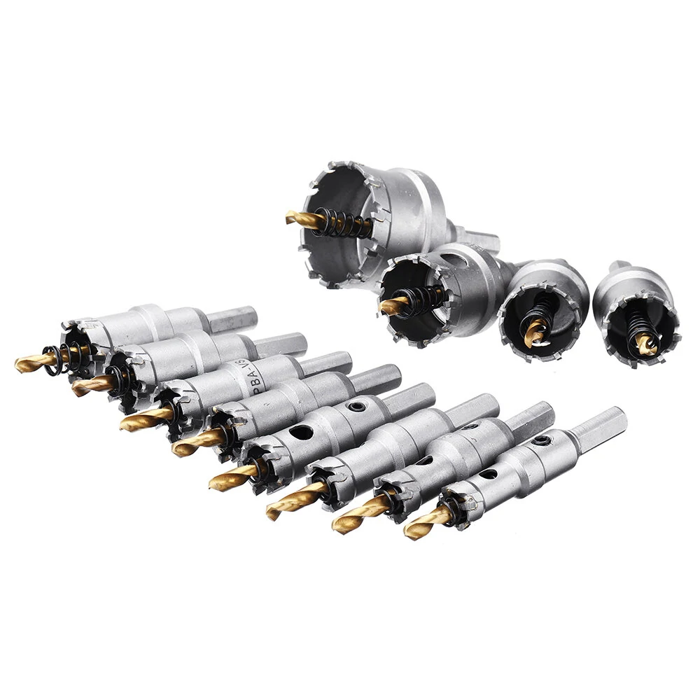 12pcs M35 Titanium Coated Hole Saw Cutter Set | 15mm-50mm | For Stainless Steel & Aluminum - Image 3
