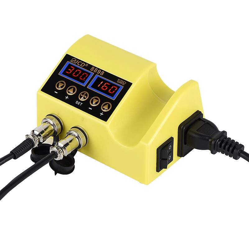 JCD 8898 2-in-1 Soldering Station | 750W with 80W Iron & Hot Air Gun - Image 2