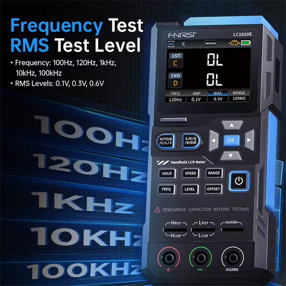 FNIRSI LC1020E LCR Tester | 100Hz-100kHz | Capacitance, Resistance, Inductance | USB-C - Image 4
