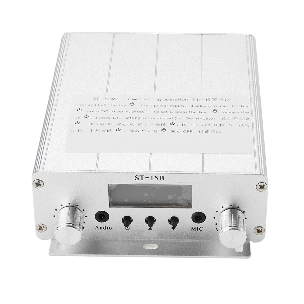 ST-15B 1.5W/15W PLL FM Broadcast Transmitter | 87-108MHz Stereo Radio Station - Image 4