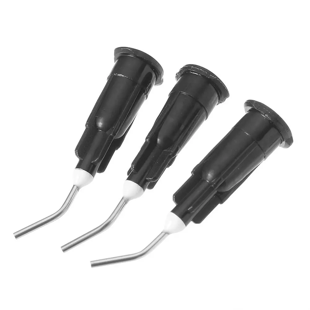 100pcs Black Syringe Needle - 0.88mm Flat Teeth Dental Bent Needle for Acid Inhibitor - Image 3