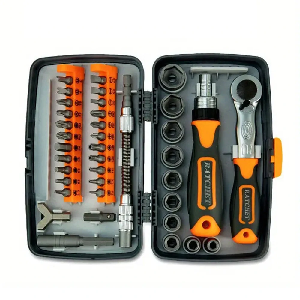 38 in 1 Mini Screwdriver Set with Ratchet | Home Repair Tool Kit & Multi Bits - Image 4
